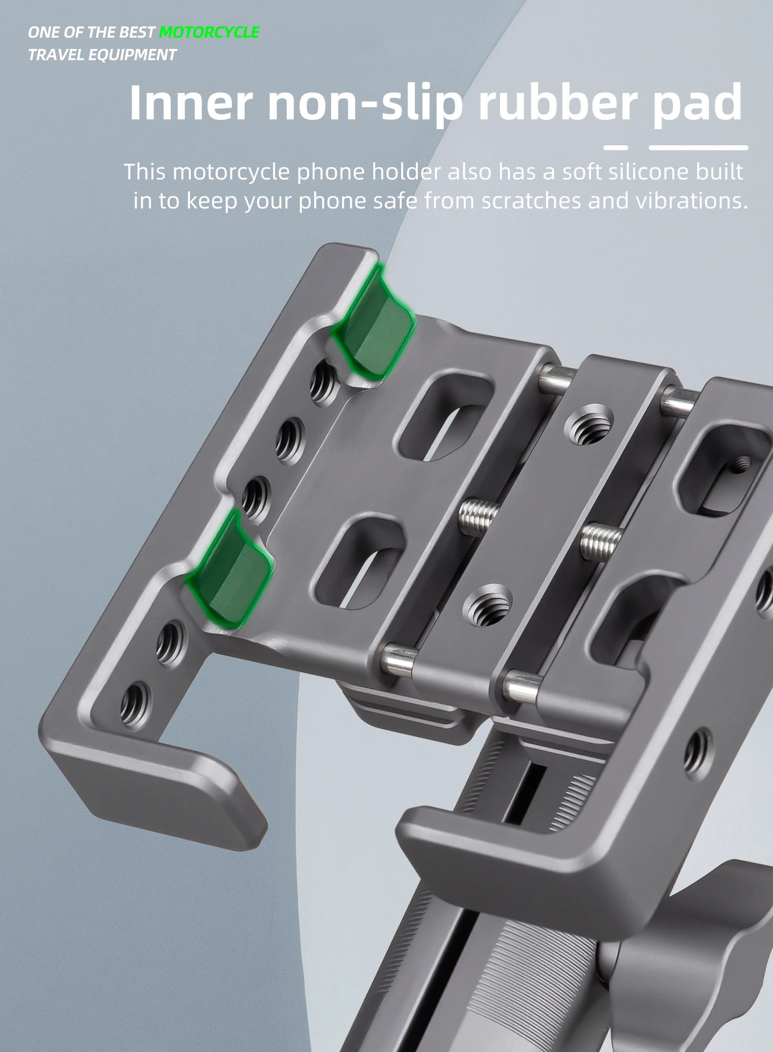 FANAUE Aluminum Motorcycle Phone Holder with Anti Vibration Device 360° Rotation Bike Phone Mount for Motorbike Bicycle ATV/UTV FANAUE Aluminum Motorcycle Phone Holder with Anti Vibration Device 360° Rotation Bike Phone Mount for Motorbike Bicycle ATV/UTV