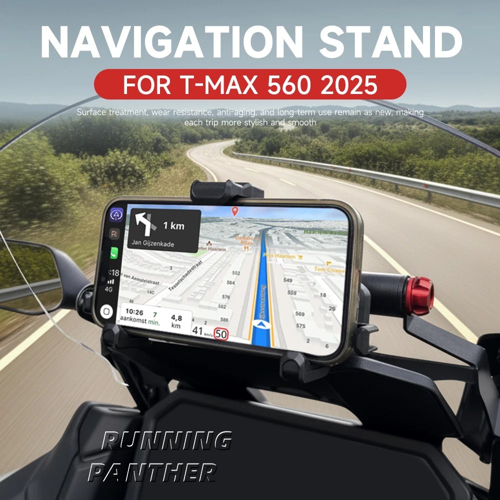 For YAMAHA TMAX 560 TMAX560 T-MAX560 2025 22MM Motorcycle Navigation Bracket Phone Holder Plate Stand Mobile  Accessories For YAMAHA TMAX 560 TMAX560 T-MAX560 2025 22MM Motorcycle Navigation Bracket Phone Holder Plate Stand Mobile  Accessories