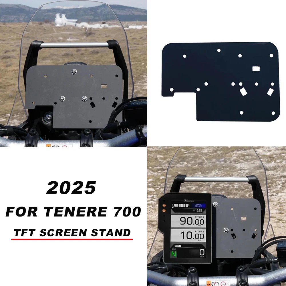 2025 For Yamaha Tenere700 TFT Holder Dashboard Replacement Kit Tenere 700 Multifunction Display Base GPS Stabiliser Navigation