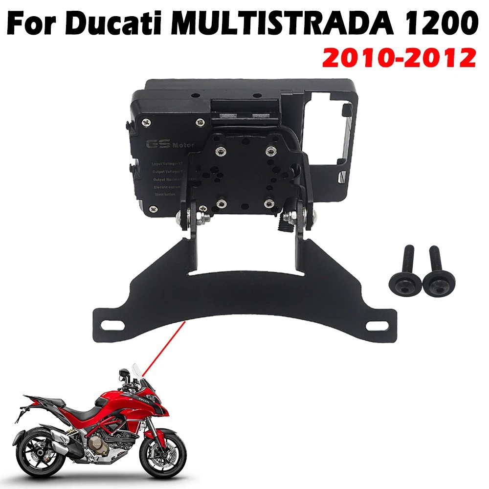 Motorcycle GPS Navigator Support For Ducati Multistrada 1200 2010-2012 GPS Phone Holder Navigation Support Navigation Bracket