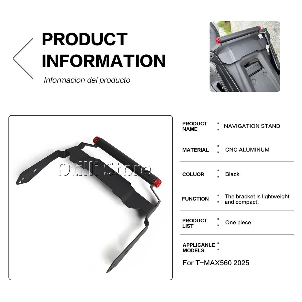 TMAX560 2025 NEW Motorcycle Accessories Front Mobile Phone Navigation Bracket GPS Mount For YAMAHA T-MAX 560 TMAX 560 T-MAX560