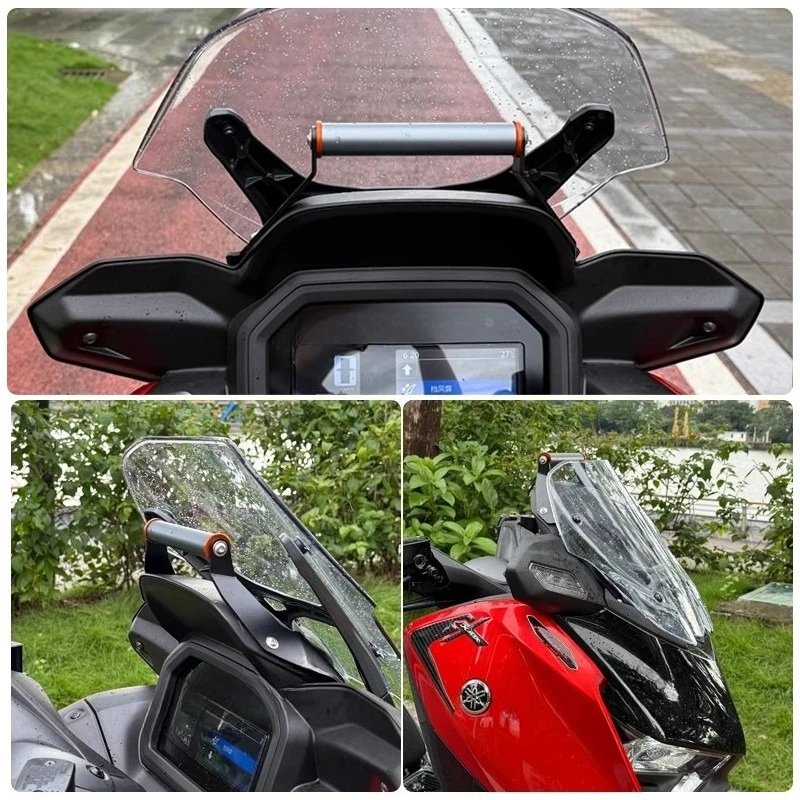 New For 2025 Yamaha XMAX300 X MAX 300 xmax300 Modified Navigation Bracket Expanded Horizontal Bar Phone Clip Camera Bracket