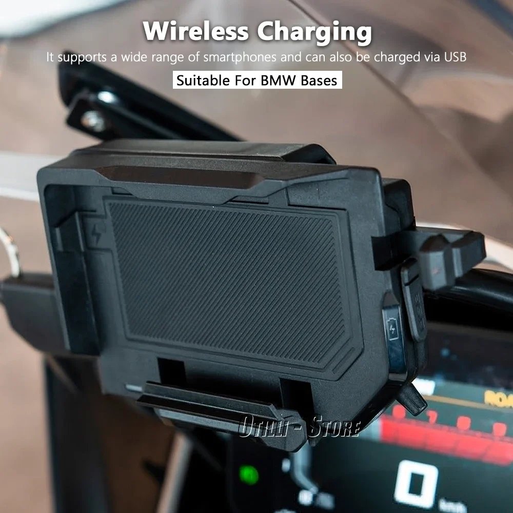 For BMW R1300GS R1300 GS R 1300 GS Adventure F900GS ADV Motorcycle Accessories Phone Holder Wireless Charger USB Fast Charging - Image 2
