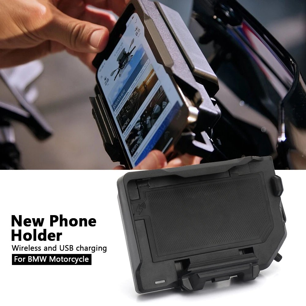For BMW R1300GS R1300 GS R 1300 GS Adventure F900GS ADV Motorcycle Accessories Phone Holder Wireless Charger USB Fast Charging