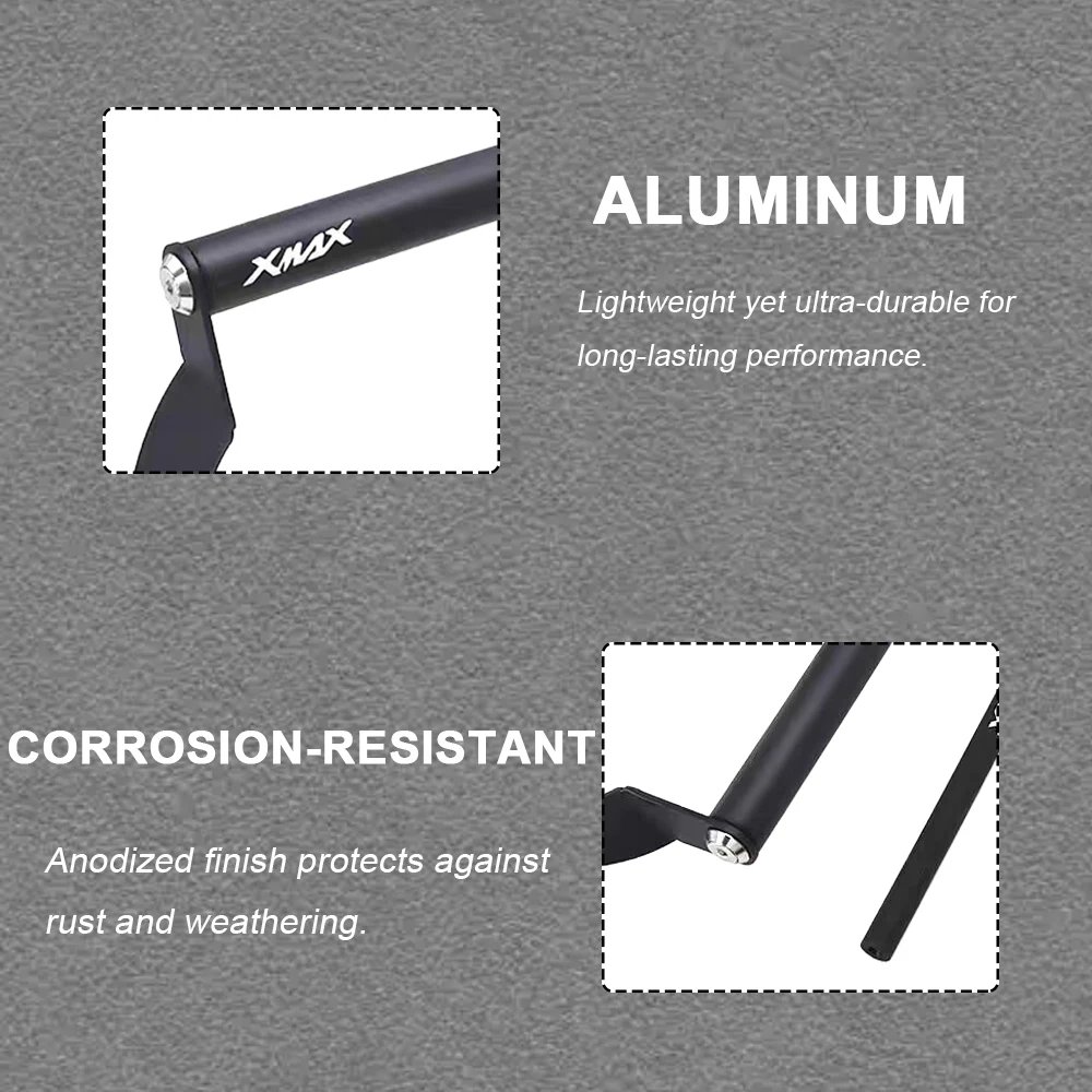 For Yamaha XMAX 300 XMAX 300 Tech Max+ 2025- Handle Bar Cellphone Phone Support Handlebar Extension GPS Navigation Bracket