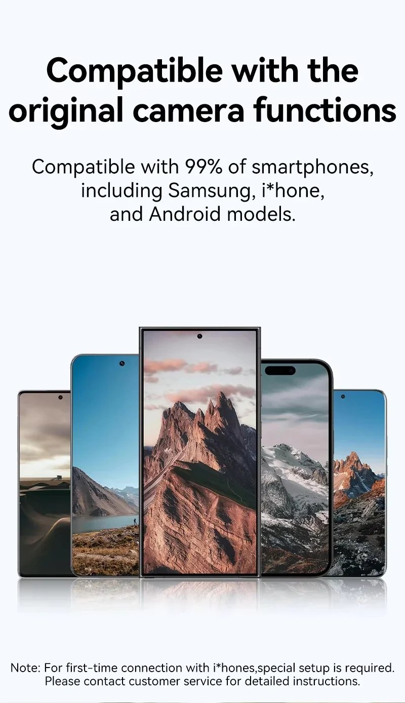 Phone Camera Grip with Bluetooth, Hidden Selfie Stick Stand Multi-Mode Control Universal Fit for IPhone/Android - Vlog Essential