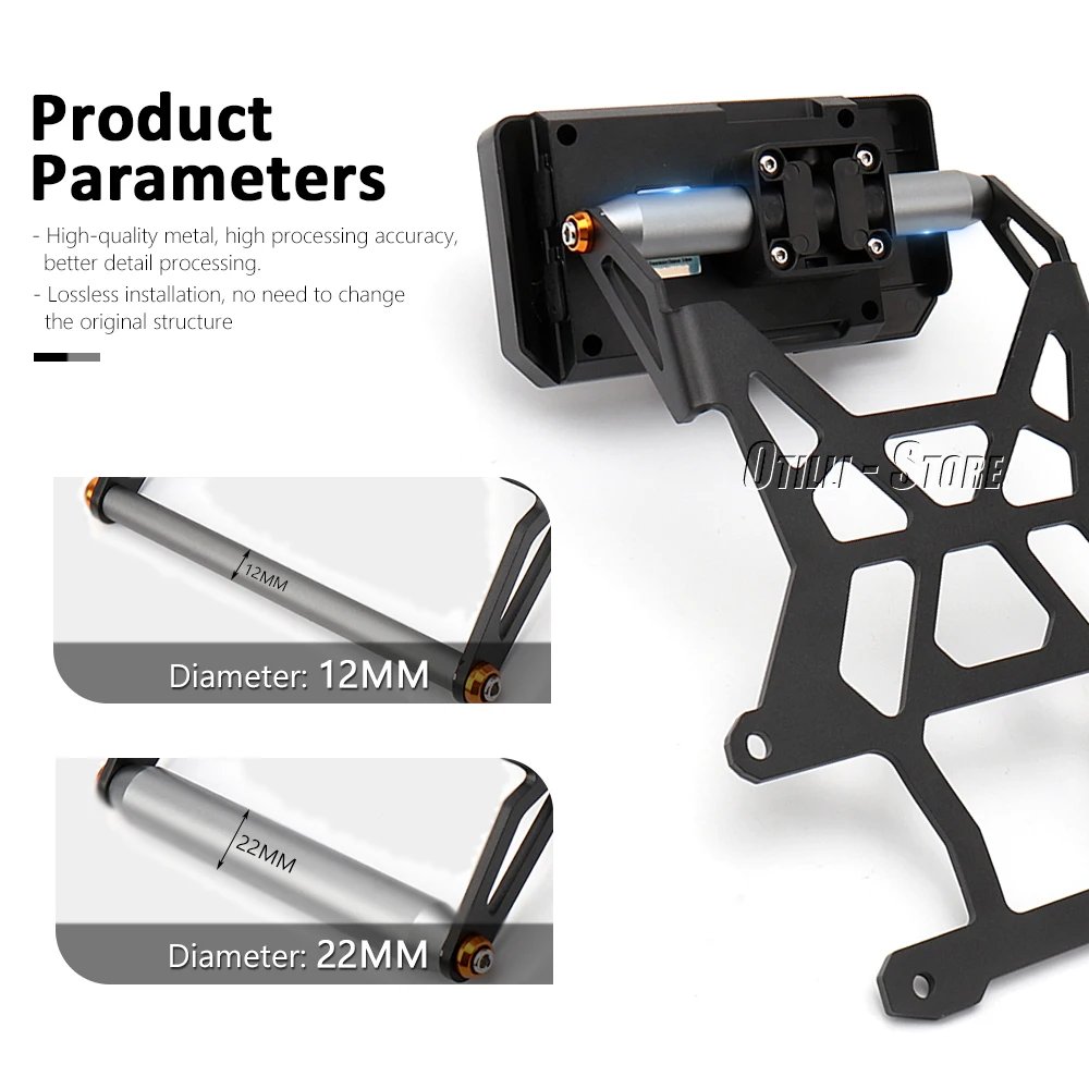 For YAMAHA XMAX 300 XMAX300 X-Max300 X-MAX 2023- New Motorcycle GPS Navigation Mounting Bracket Adapter Holder 300 X-MAX300 - Image 5