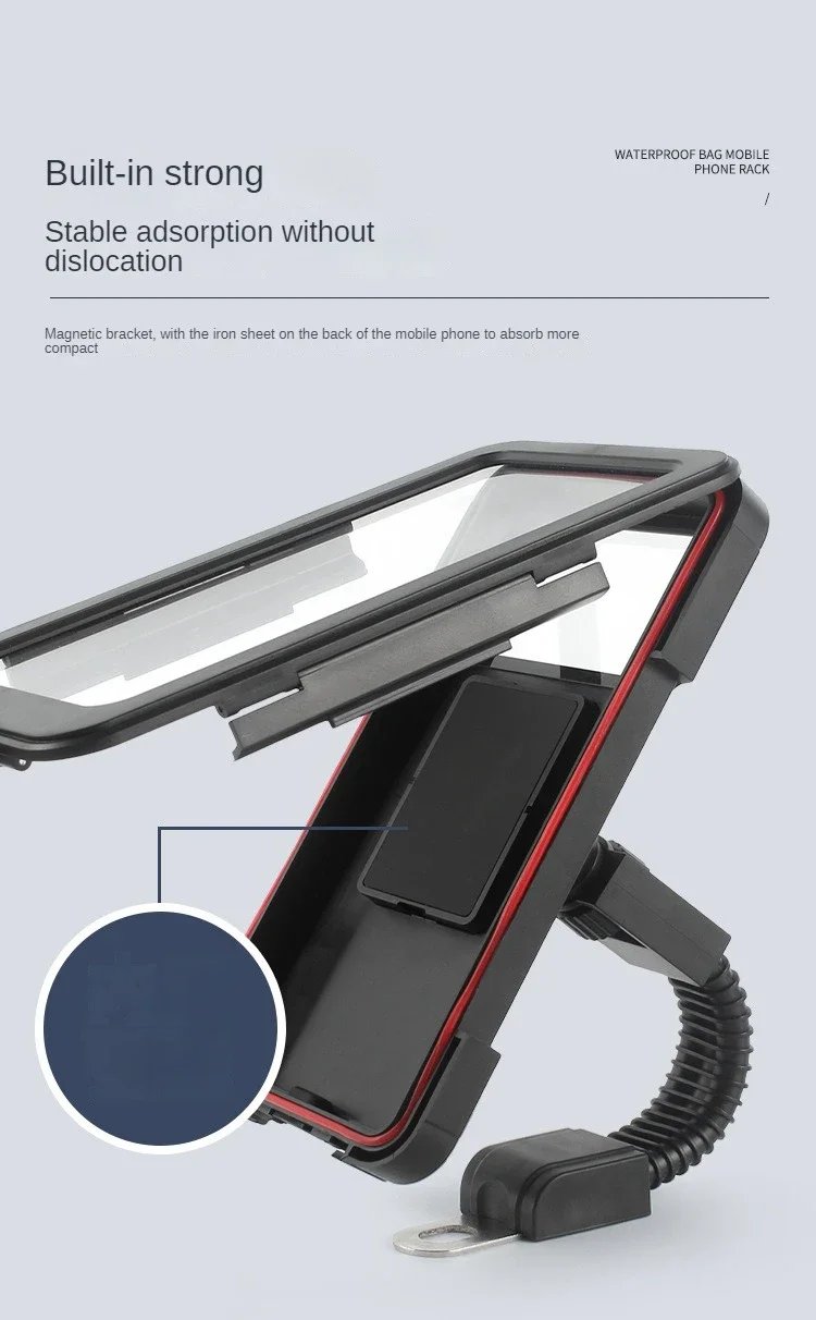 Waterproof Motorcycle Bike Mobile Phone Holder Support Universal Bicycle GPS 360° Swivel Adjustable Motorcycle Cellphone Holder