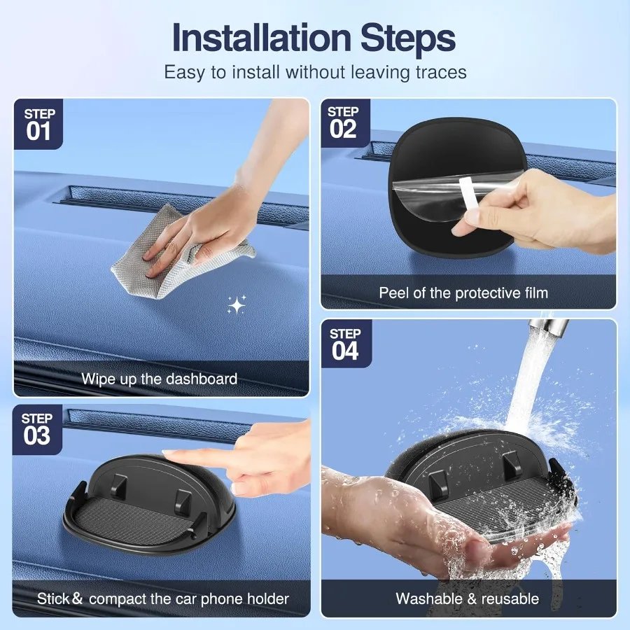 2 Pack Dashboard Car Phone Holder Mount Universal Cell Phone Automobile Cradles Ultra Stable Slip Free Hands Free Car Accessori 2 Pack Dashboard Car Phone Holder Mount Universal Cell Phone Automobile Cradles Ultra Stable Slip Free Hands Free Car Accessori