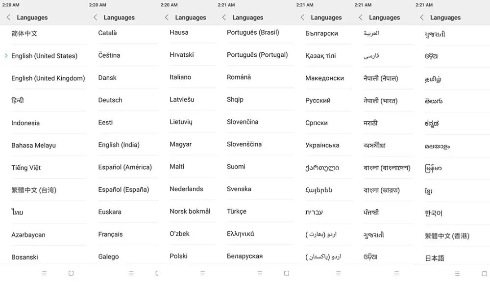 Global firmware Xiaomi Redmi 6A smartphone5.45