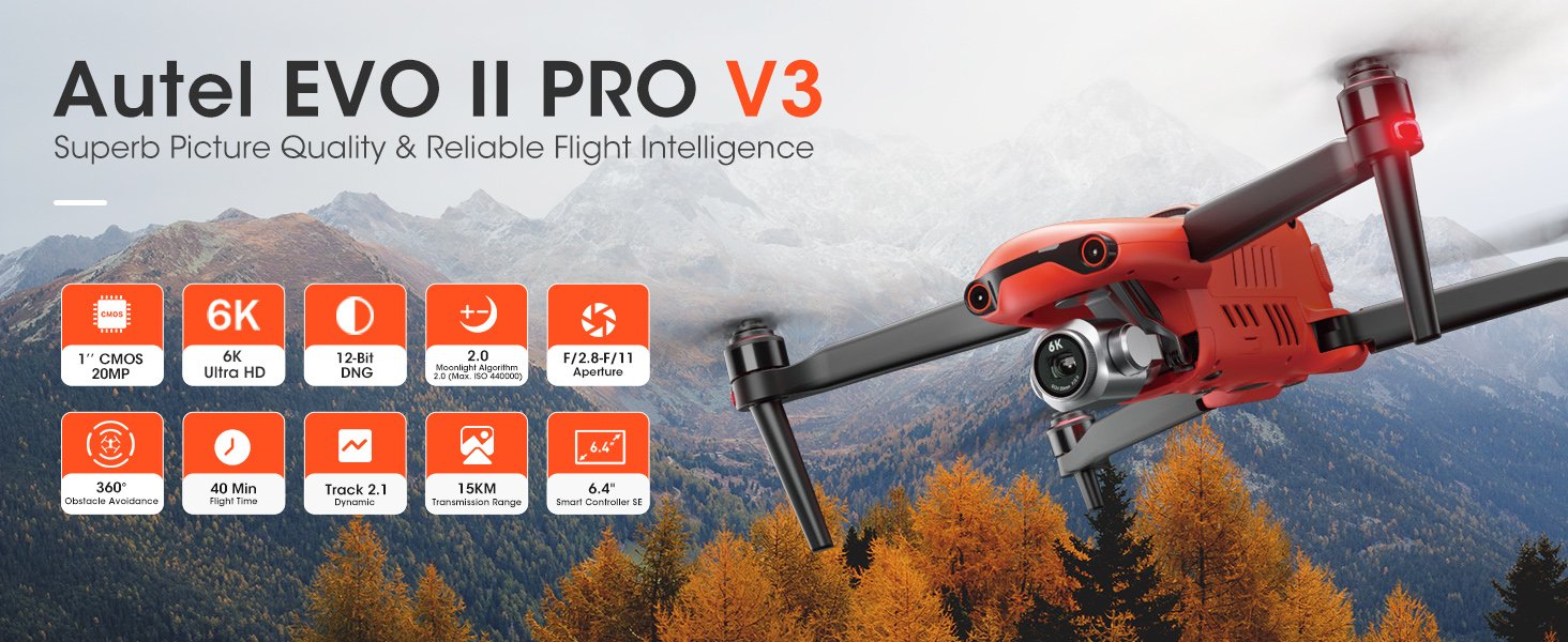 Autel Robotics EVO II Pro V3 Drone Son-y 1