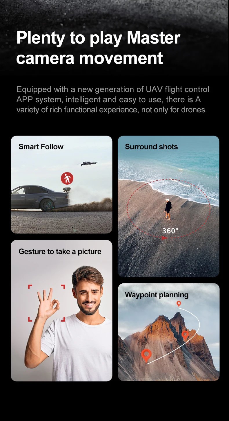 High end drone A25PR system touch screen three-axis gimbal 8k three-axis mechanical stabilization gimbal electronic anti shake