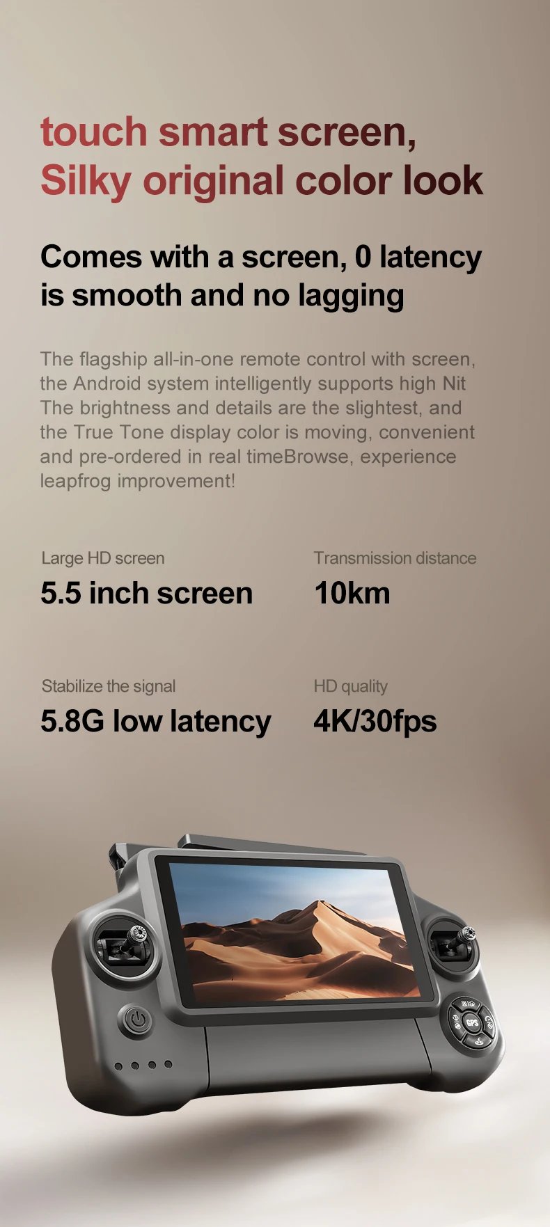 High end drone A25PR system touch screen three-axis gimbal 8k three-axis mechanical stabilization gimbal electronic anti shake