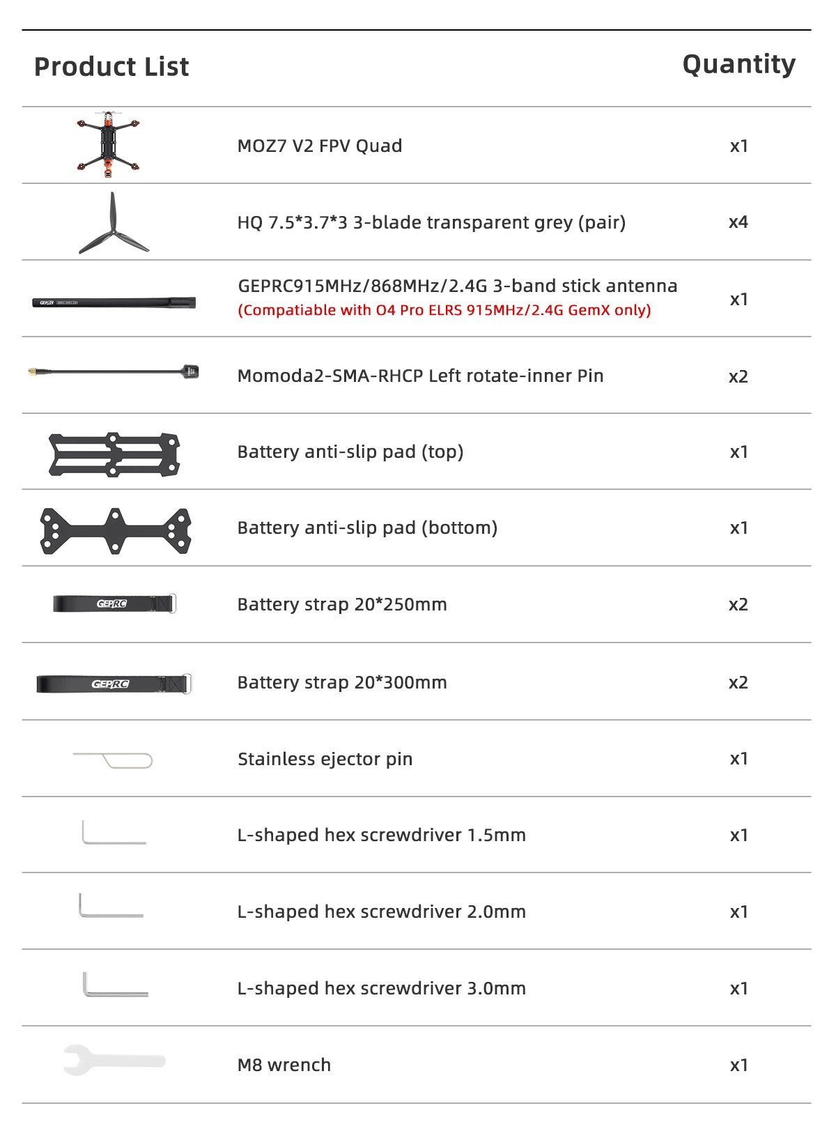 GEPRC MOZ7 V2 O4 Pro Air Unit FPV GPS 7Inch RC LongRange Freestyle Drone 2809-1450KV ELRS915M/2.4G Gemx Dual-Band Receiver GEPRC MOZ7 V2 O4 Pro Air Unit FPV GPS 7Inch RC LongRange Freestyle Drone 2809-1450KV ELRS915M/2.4G Gemx Dual-Band Receiver