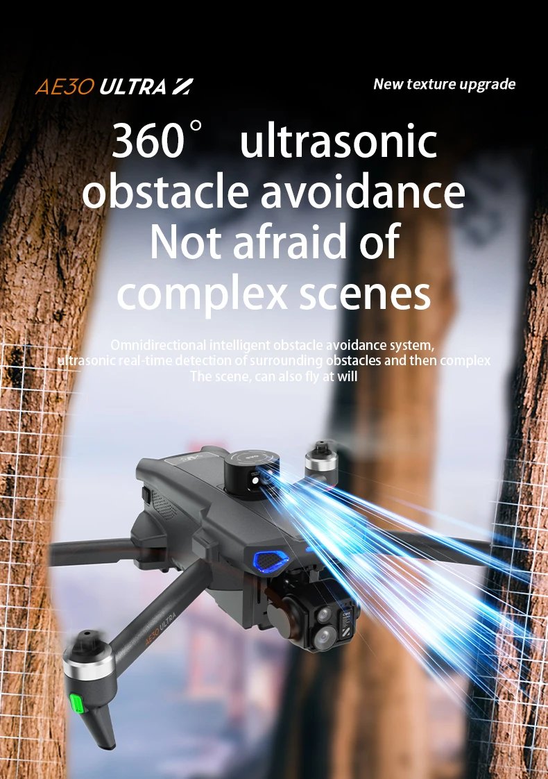 AE30 Professional Fishing Airdrop Drone 8K HD Camera 3-Axis Gimbal 10KM Brushless GPS FPV Dron Obstacle Avoidance RC Quadcopter