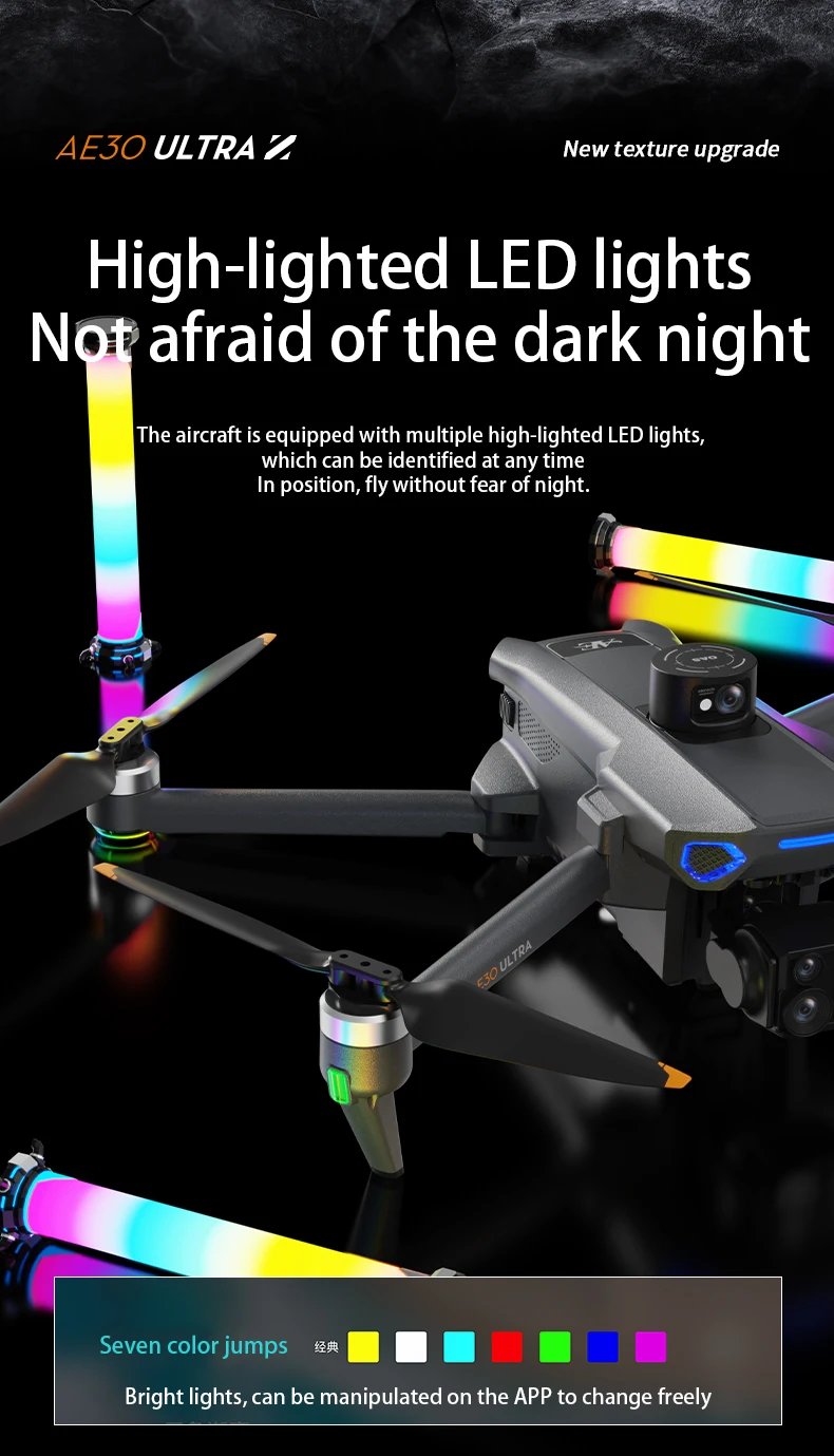 AE30 Professional Fishing Airdrop Drone 8K HD Camera 3-Axis Gimbal 10KM Brushless GPS FPV Dron Obstacle Avoidance RC Quadcopter