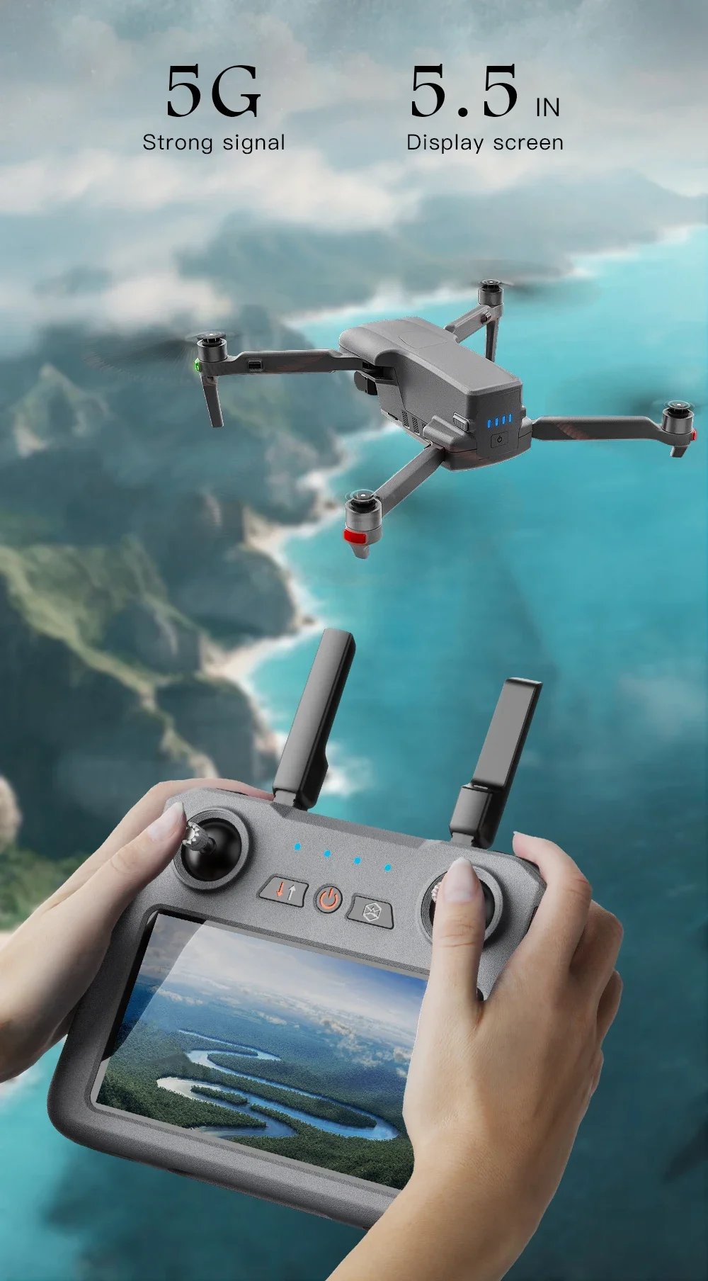 GPS Drone 4K 3-Axis Gimbal Camera Professional FPV Dron Obstacle Avoidance 8K Drone RC Quadcopter Foldable Aerial Photography