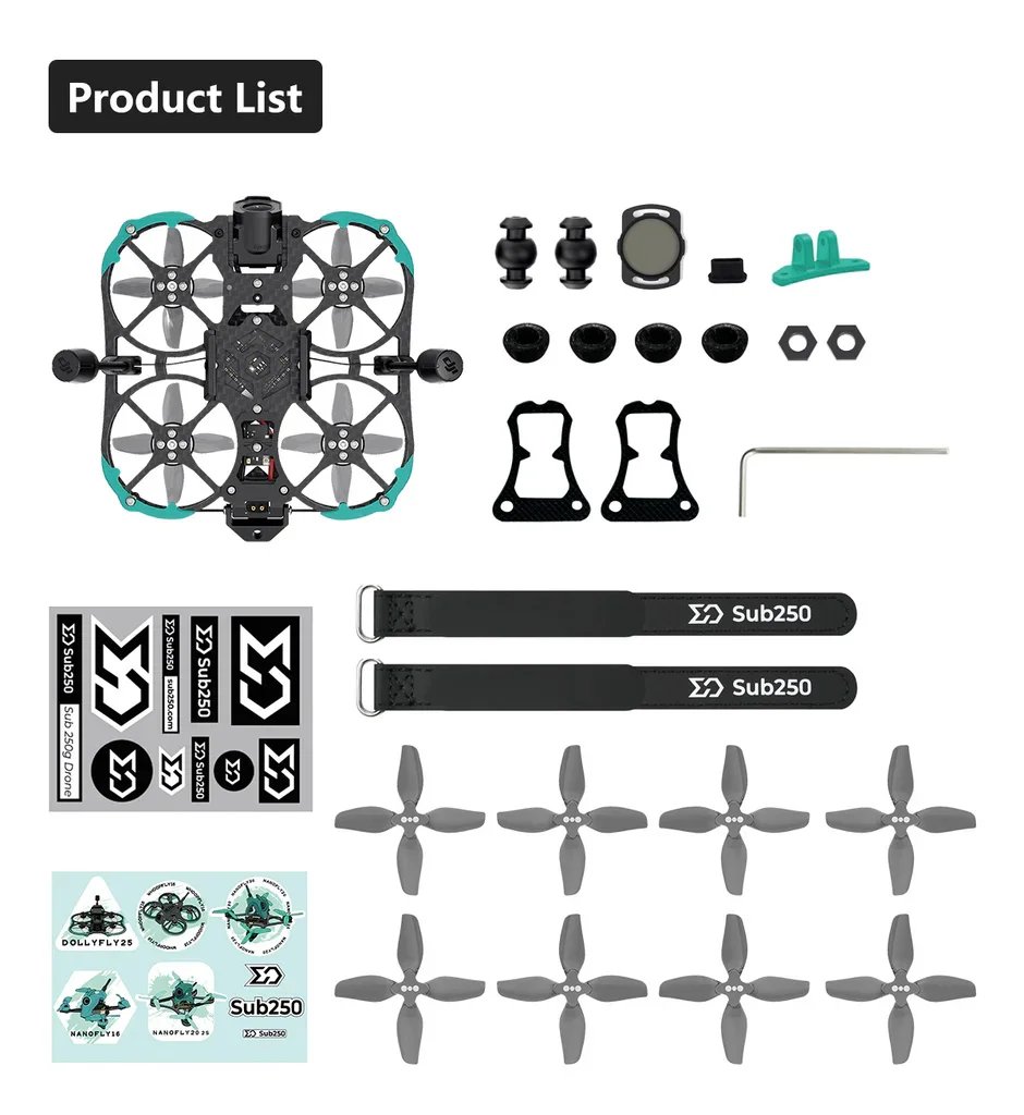 Sub250 Huma20 2 Inch HD O4 Pro 4S Redfox A3 45A AIO XT30 with PNP/ELRS2.4G/TBSnanoRX CineWhoop Drone Sub250 Huma20 2 Inch HD O4 Pro 4S Redfox A3 45A AIO XT30 with PNP/ELRS2.4G/TBSnanoRX CineWhoop Drone