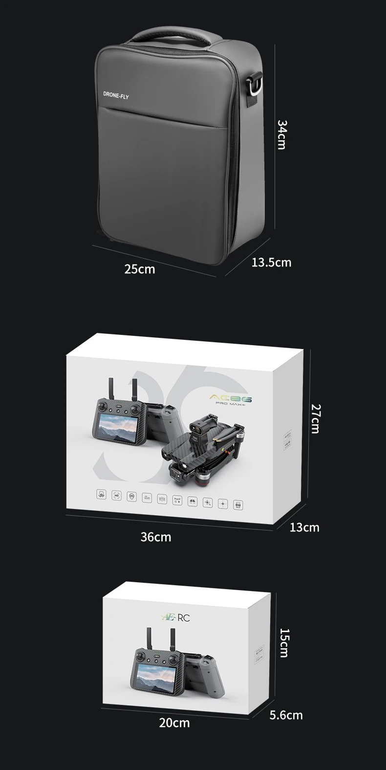 AE86 PRO MAX 3-Axis Gimbal Obstacle Avoidance Brushless Motor 4k Camera Dron Rc Fpv Mini Drones GPS Quadcopter with Screen