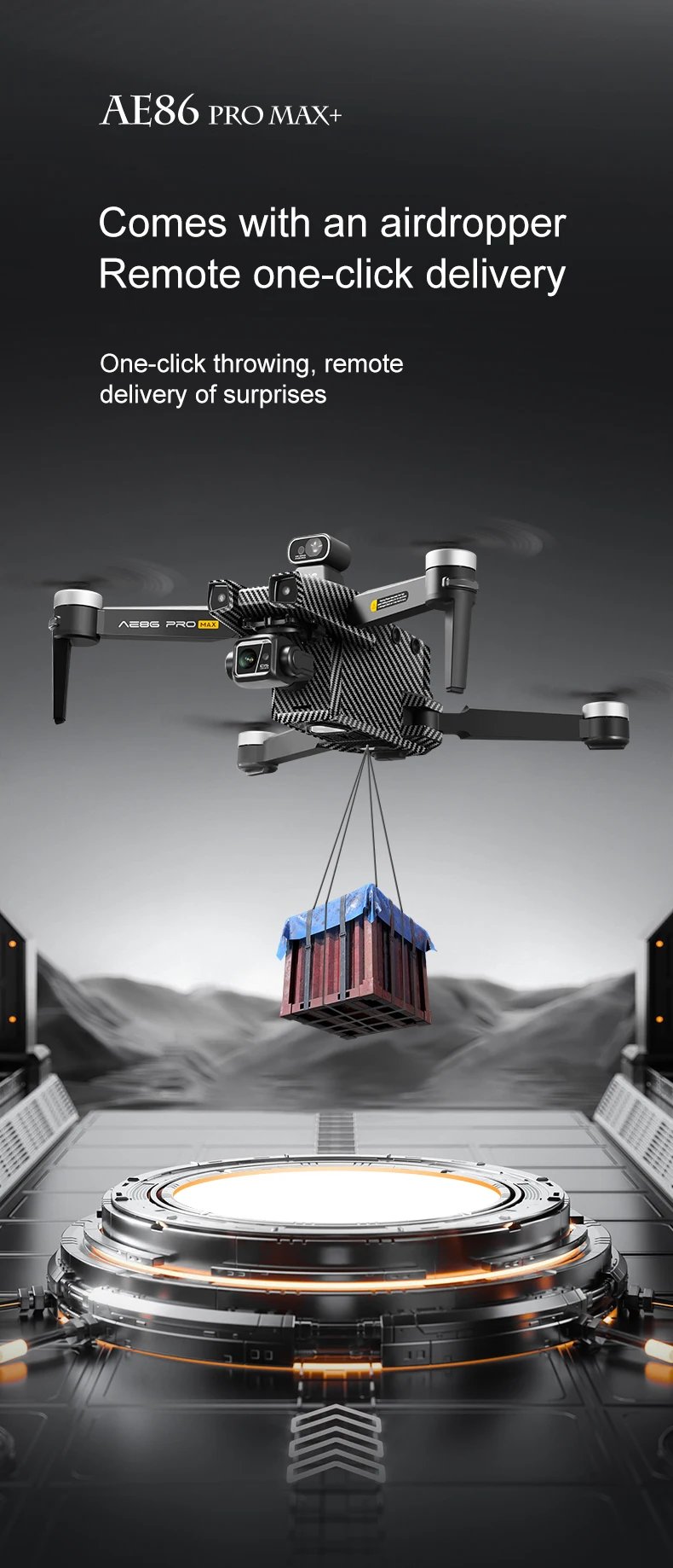 New AE86 PRO MAX Drone Professional aerial photography HD 8K With Screen Remote Control 10KM Obstacle Avoidance Fishing FPV Dron