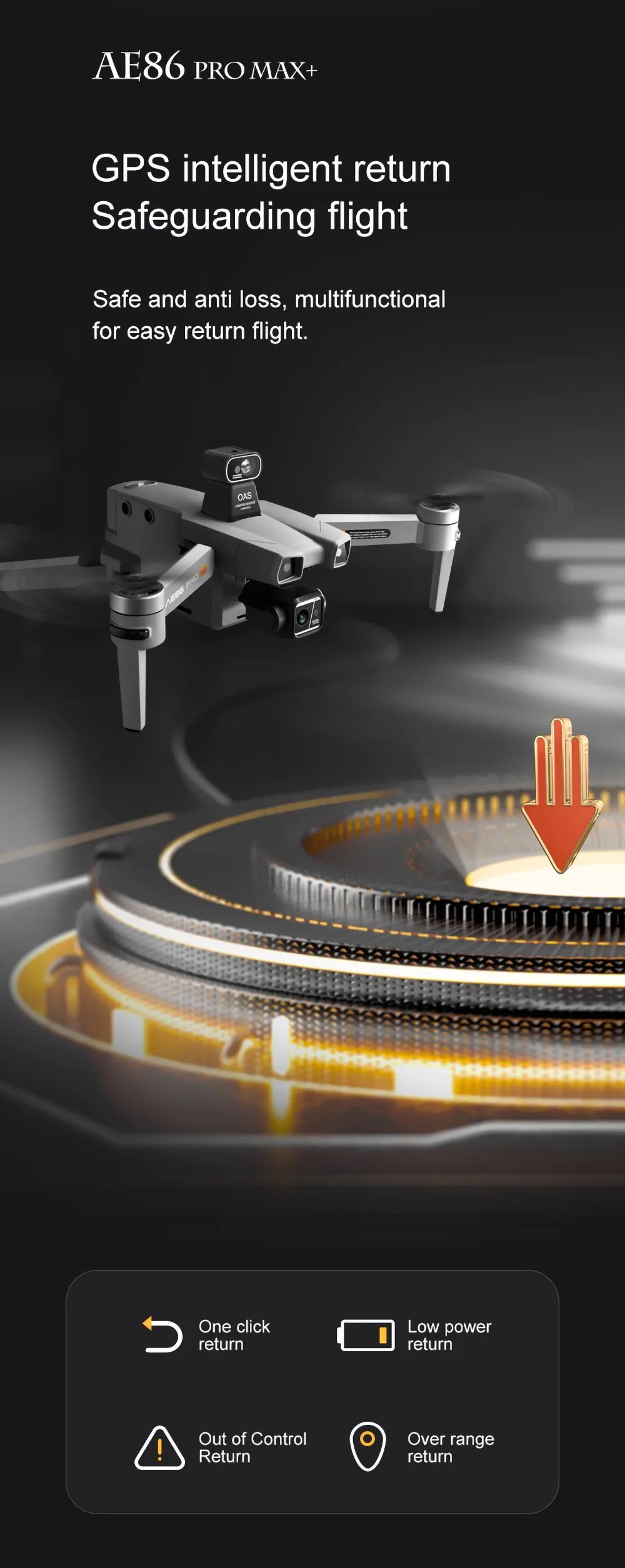 New AE86 PRO MAX Drone Professional aerial photography HD 8K With Screen Remote Control 10KM Obstacle Avoidance Fishing FPV Dron