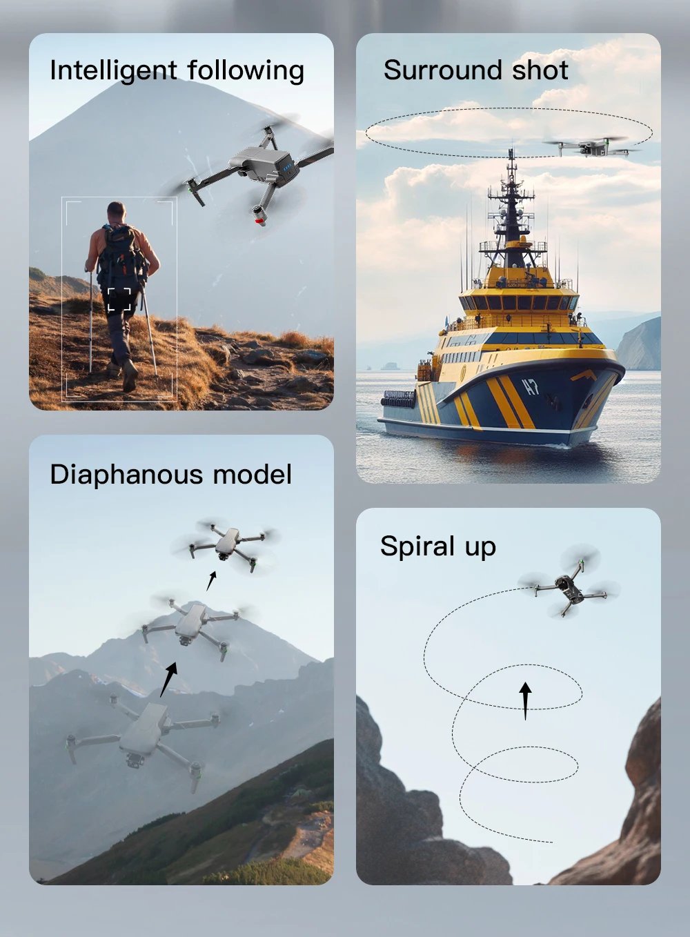 019 Drone 4K HD Camera With Touch Screen 3-Axis Gimbal 360° Obstacle Avoidance Brushless EIS Electronic RC Q