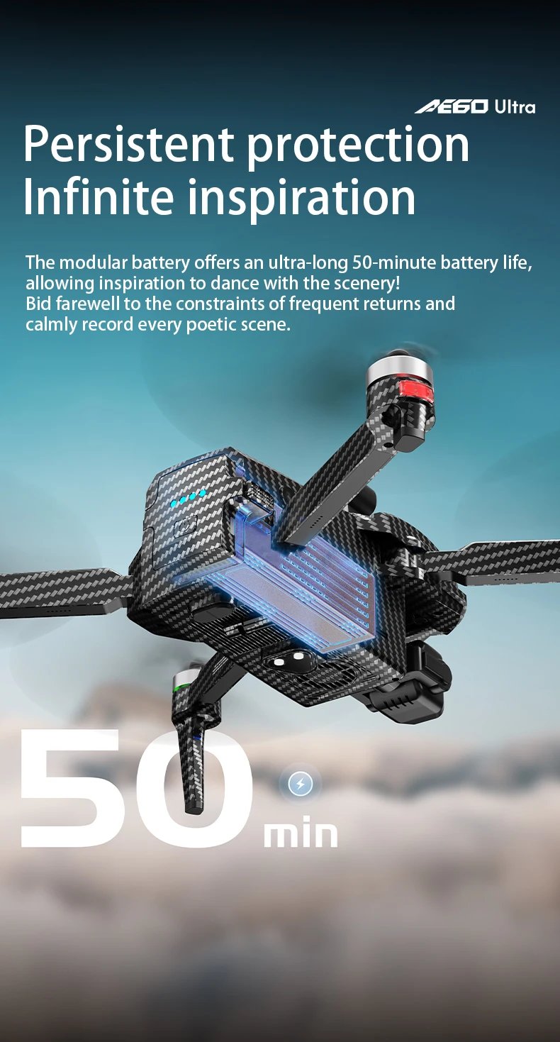AE60 MAX GPS Drone Professional 8K Camera Aerial FPV Brush Avoiding Obstacle with Large Screen Remote Control Folding Dron