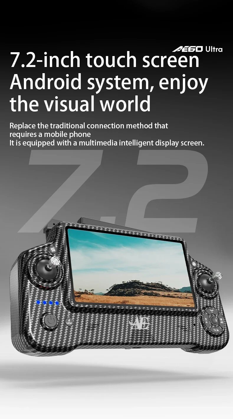 Ae60 Lcd Screen Controlled Three-Axis Pan-Tilt Unmanned Aerial Vehicle Hd Aerial Photography Gps Intelligent Flight Camera Drone