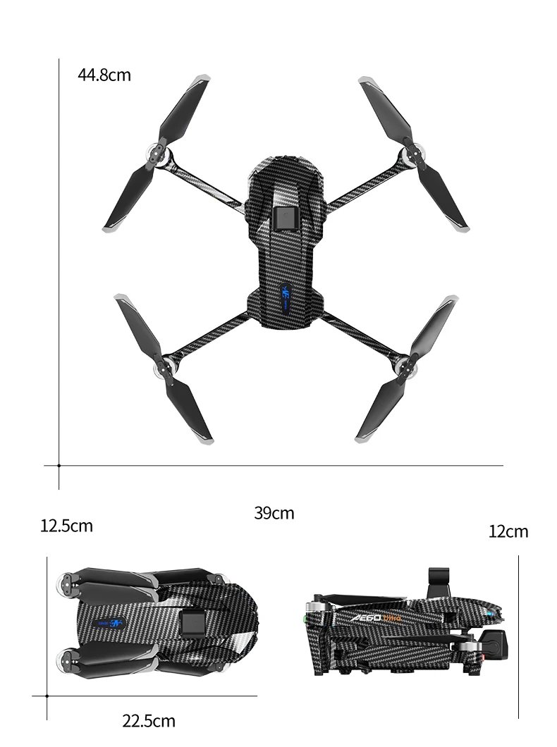 Ae60 Lcd Screen Controlled Three-Axis Pan-Tilt Unmanned Aerial Vehicle Hd Aerial Photography Gps Intelligent Flight Camera Drone