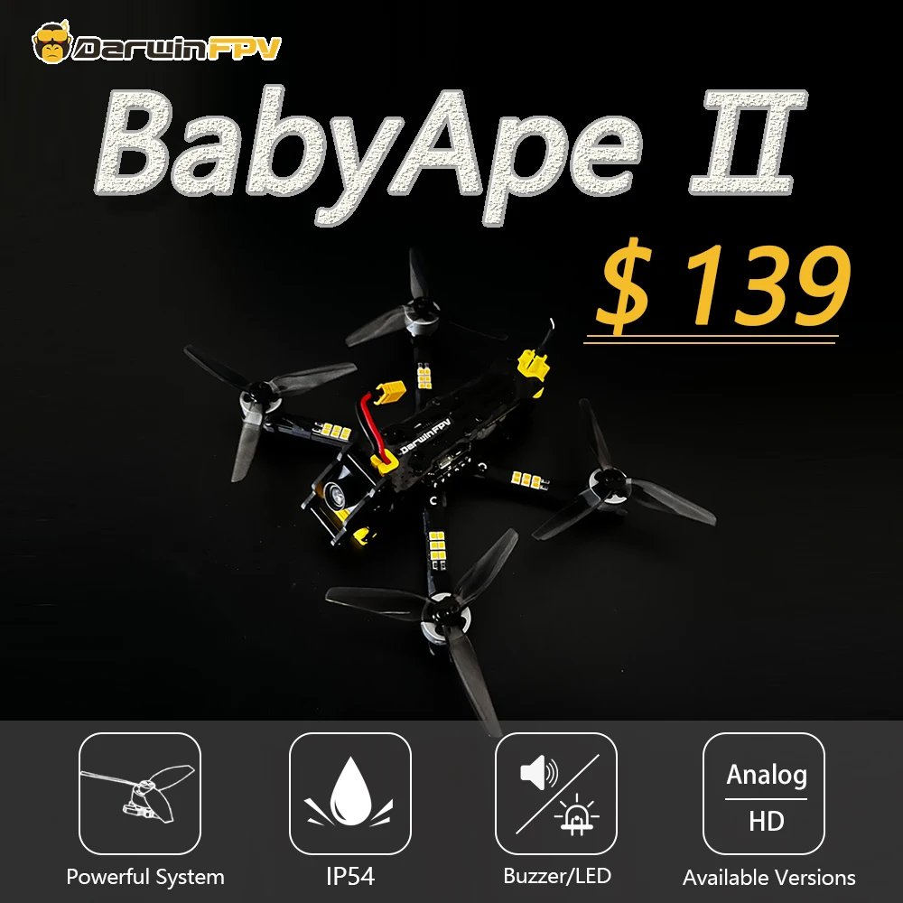 DarwinFPV BabyApe 2 FPV Drone Flight Control Quadcopters 6S 4S  RTF FPV Drone