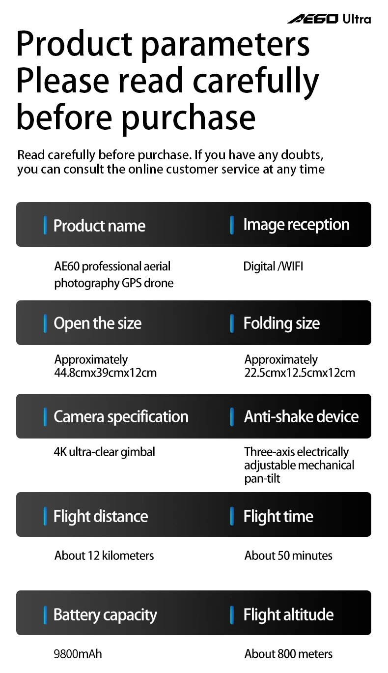 AE60 Professional Drone With 8K Camera GPS Brushless 3-Axis Gimbal 12KM Obstacle Avoidance Touch Screen Airdrop FPV Dron