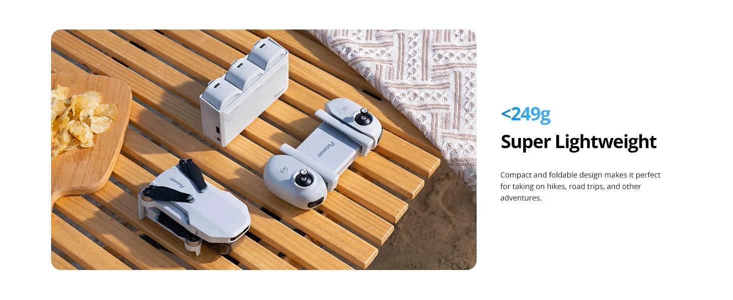 Potensic C0 4K GPS Professional Drone Max 6-KM, 3-Axis Gimbal, Visual Tracking, QuickShot, Under 249g, Return to Home-ATOM