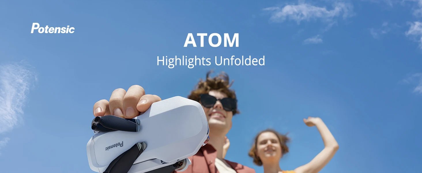 Potensic C0 4K GPS Professional Drone Max 6-KM, 3-Axis Gimbal, Visual Tracking, QuickShot, Under 249g, Return to Home-ATOM