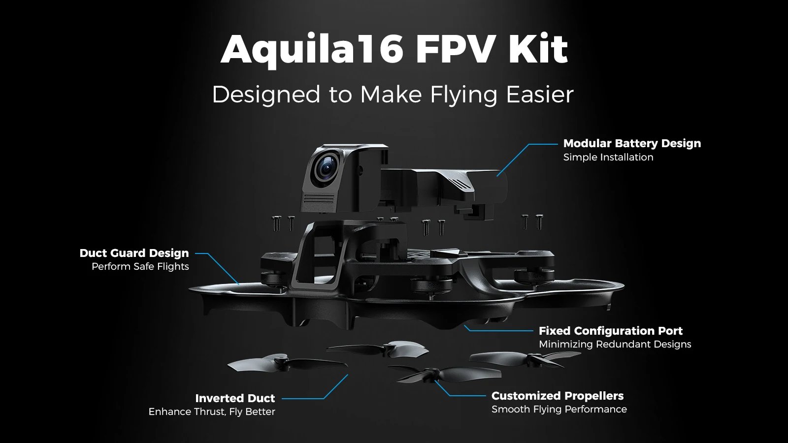 BETAFPV Aquial16 FPV KIT Brushless Racing Drone Indoor Outdoor RC Qquadcopter RC Toy Gift