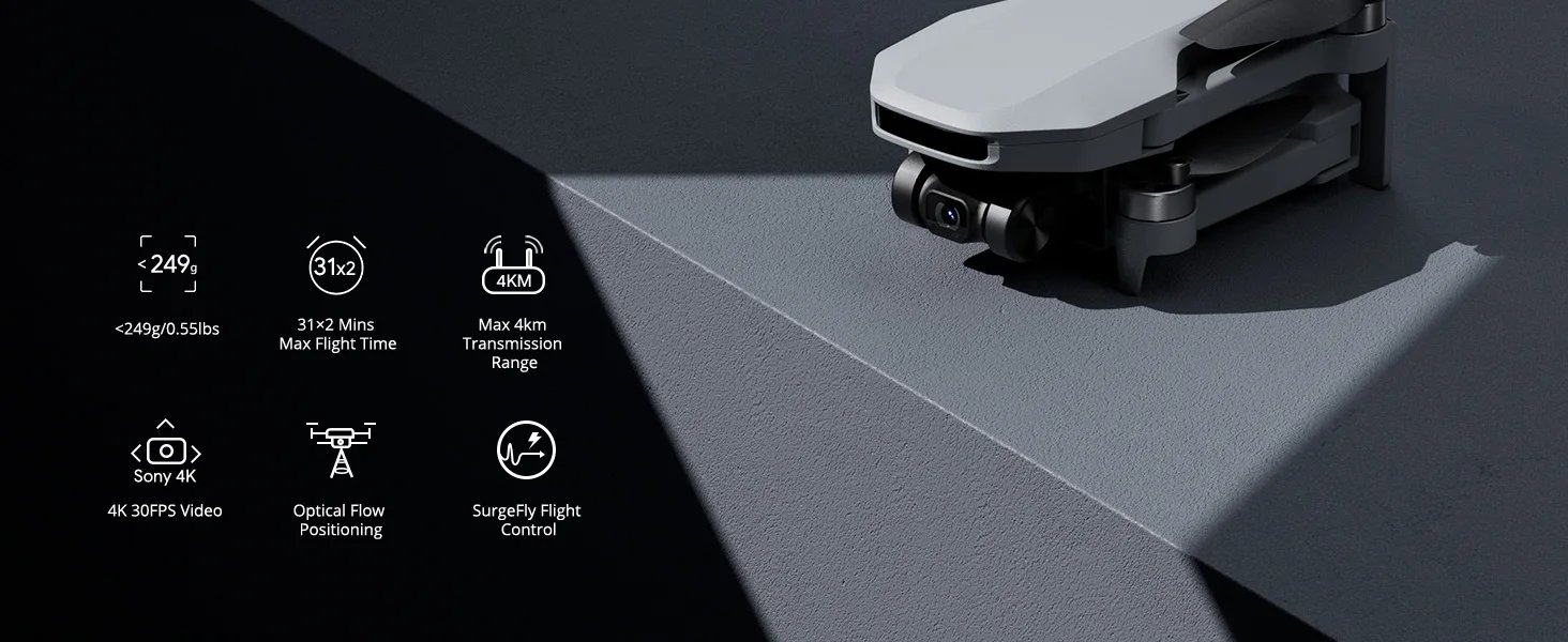 Potensic C0 Single Axis Gimbal 4K GPS Drones Professional Under 249g Max 4-KM for Adults and Beginners ATOM SE