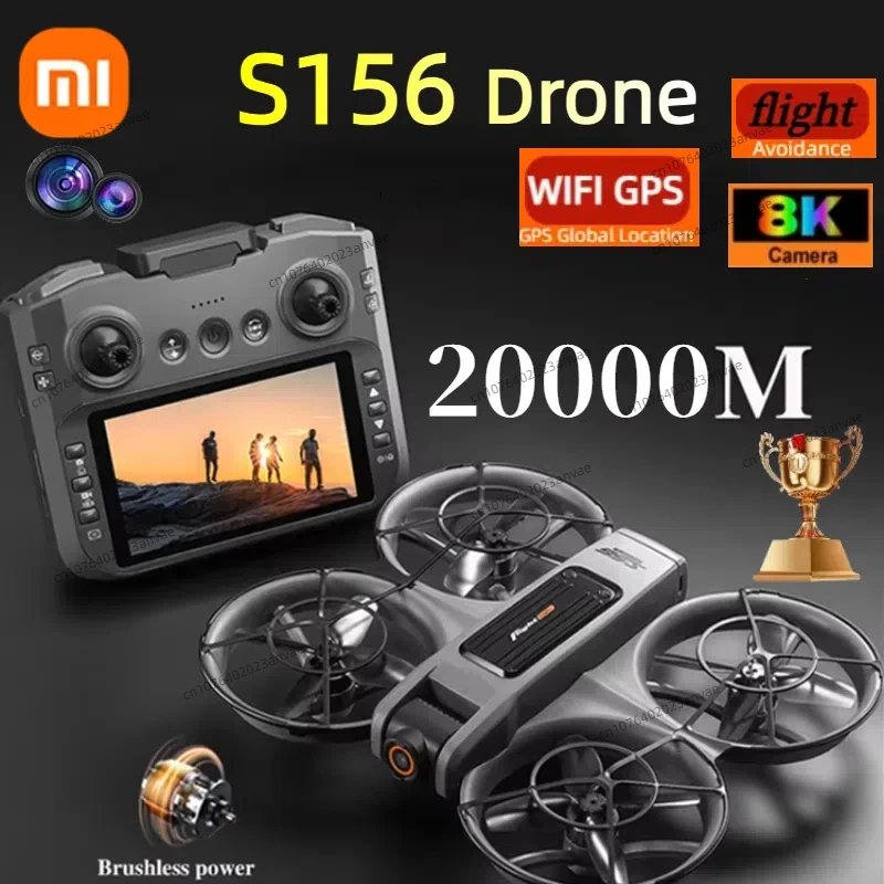 Xiaomi S156 Drone GPS 8K Professional HD 360° Dual Camera Screen Remote Control Brushless Motors Obstacle Avoidance Quadcopter