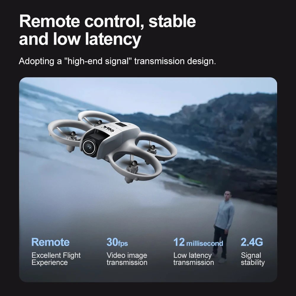 V66 Mini Drone 4K Profesional Dual Camera Headless Mode Obstacle Avoidance WiFi FPV Dron 360° Flip RC Quadcopter Toys for Kids