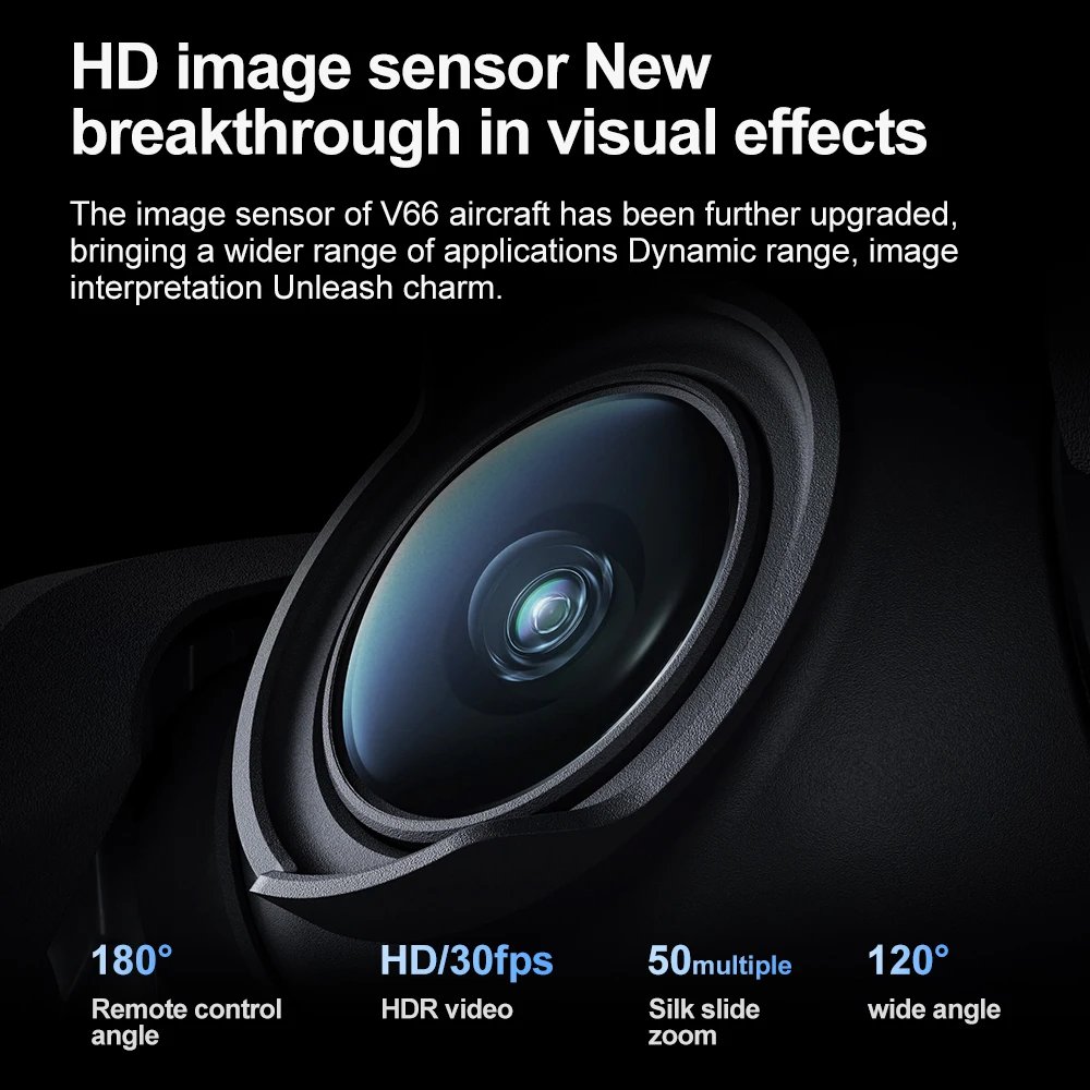 V66 Mini Drone 4K Profesional Dual Camera Headless Mode Obstacle Avoidance WiFi FPV Dron 360° Flip RC Quadcopter Toys for Kids