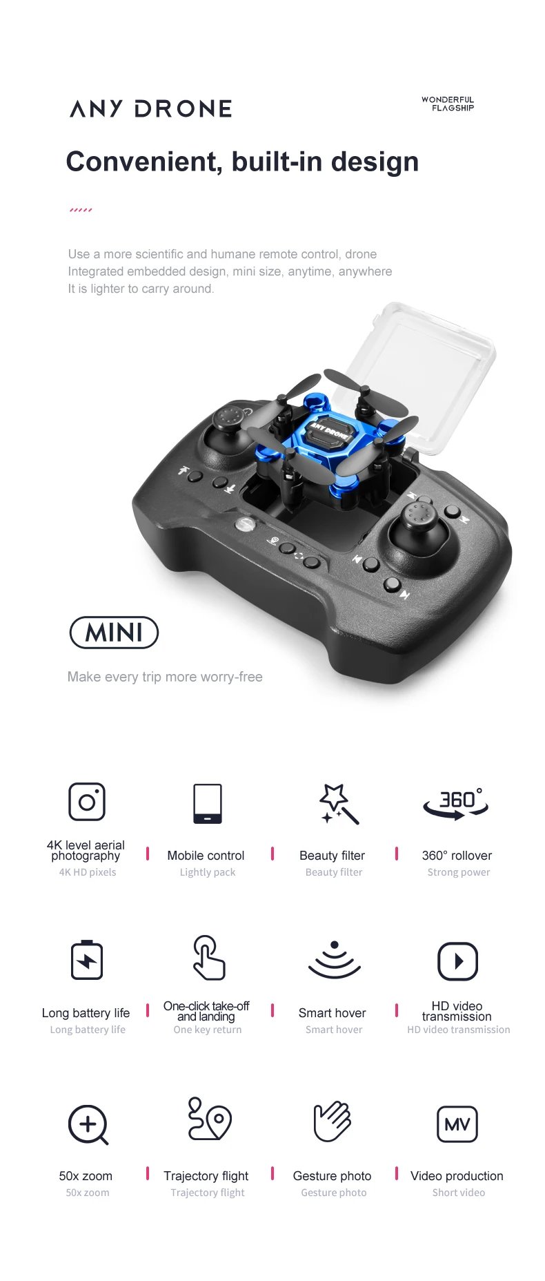 K04 Mini Folding Storage Aircraft Mini Drone Aerial Photography High Definition Explosive drone 4k profesional mavic air2