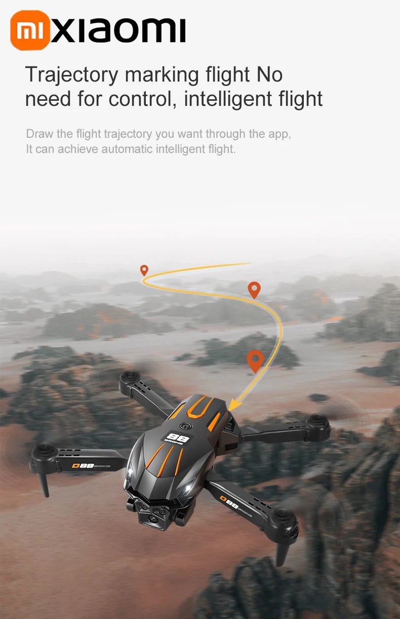 Xiaomi D88 Drone 8K Aerial HD Dual Camera Photography Intelligent Obstacle Avoidance Brushless Motor 5G WIFI GPS Return VR Drone