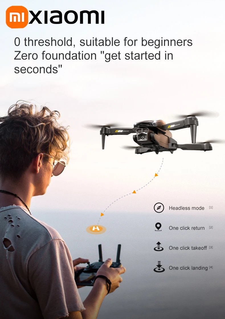 Xiaomi D88 Drone 8K Aerial HD Dual Camera Photography Intelligent Obstacle Avoidance Brushless Motor 5G WIFI GPS Return VR Drone