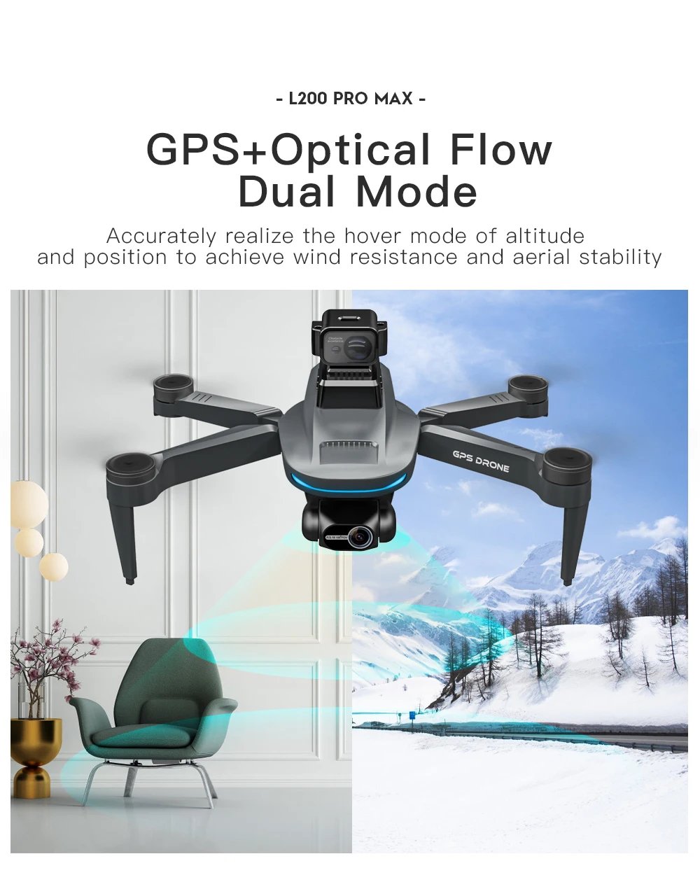 L200 PRO MAX Brushless Motor 2-Axis Gimbal 4K Profesional GPS Drone 360° Obstacle Avoidance 5G WIFI FPV Quadcopter Dron RC Toys