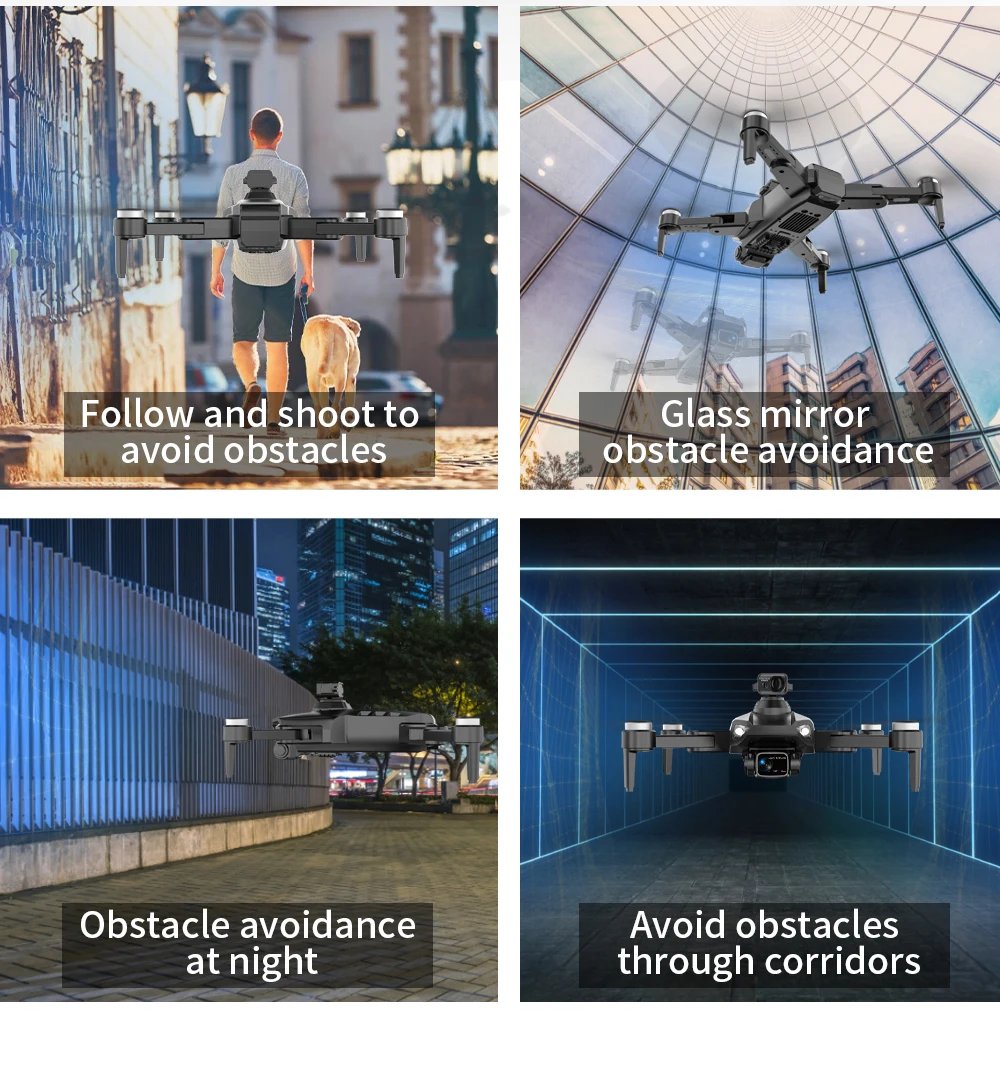 New L200 PRO MAX 4K Professional Drone GPS EIS Dual Camera Obstacle Avoidance Flight 2-axis PTZ Brushless Helicopter GPS RC toys