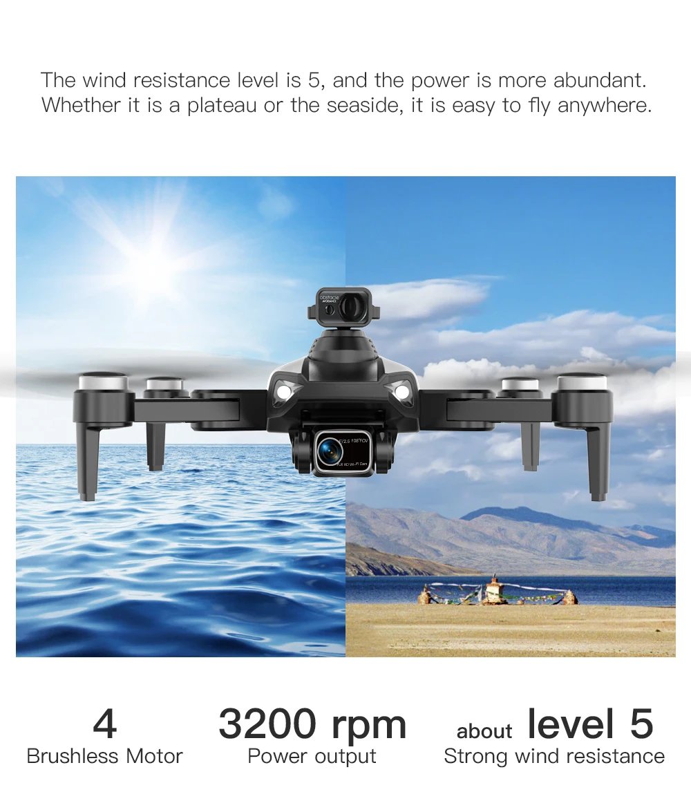 New L200 PRO MAX 4K Professional Drone GPS EIS Dual Camera Obstacle Avoidance Flight 2-axis PTZ Brushless Helicopter GPS RC toys