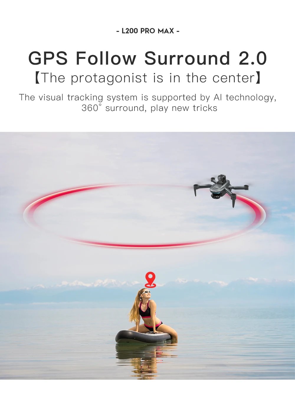 New L200 PRO MAX 4K Professional Drone GPS EIS Dual Camera Obstacle Avoidance Flight 2-axis PTZ Brushless Helicopter GPS RC toys