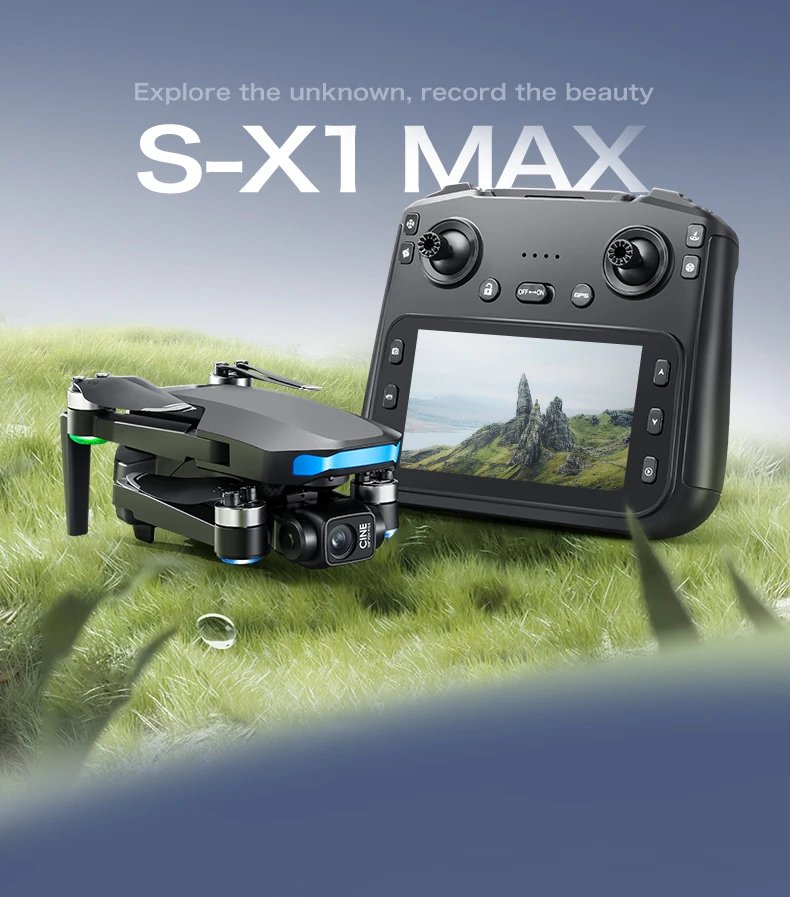 S-X1 MAX GPS Drone 4K Professional HD Camera 3-Axis Gimbal 5G Digital image transmission Large Screen FPV Dron RC Quadcopter 5KM