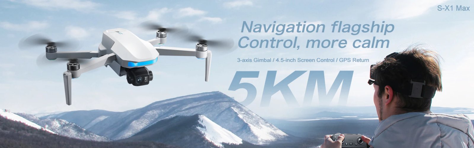 S-X1 MAX GPS Drone 4K Professional HD Camera 3-Axis Gimbal 5G Digital image transmission Large Screen FPV Dron RC Quadcopter 5KM