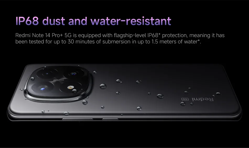【Brand+】 Xiaomi Redmi Note 14 Pro+ 5G Smartphone 200MP AI camera Snapdragon® 7s Gen 3 120W HyperCharge 6.67 AMOLED display