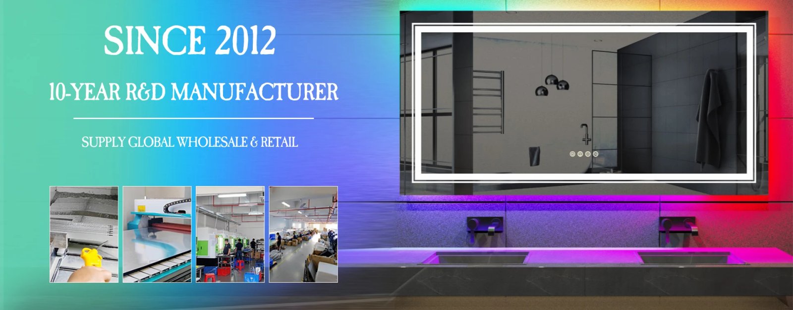 LUVODI LED Mirror Bathroom Wall Mounted Smart Touch Vanity Makeup Mirror with 3 Color Dimmable Defog