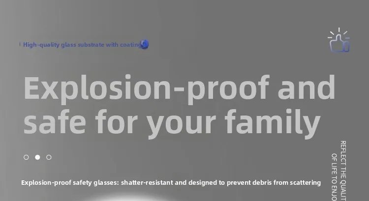 Round Smart Bathroom Mirror Wall-mounted Led with Light Touch Screen Anti-fog Luminous Induction Wall-mounted Round Vanity